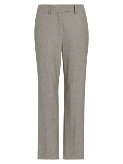 Marella Women's Flannel Straight-leg Trousers In Gray