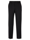 Hugo Boss Regular-fit Trousers In Wool Serge In Black