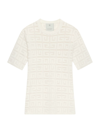 Givenchy 4g Short-sleeved Jacquard Sweater In Off White
