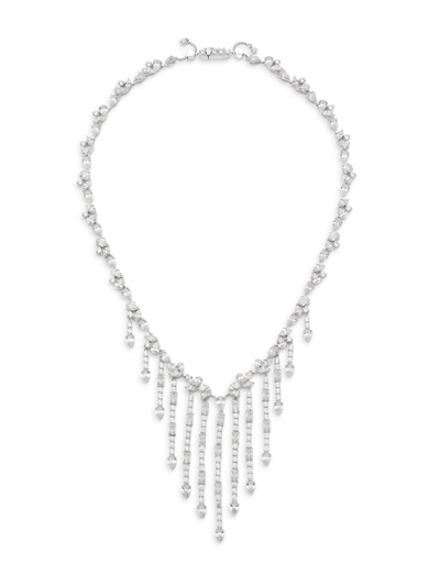 Adriana Orsini Women's Versailles Sterling Silver & Cubic Zirconia Fringe Necklace