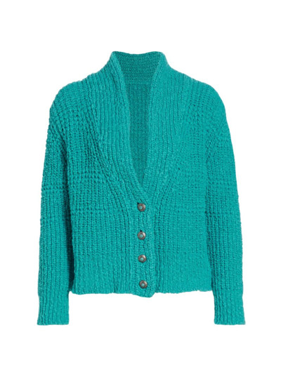 Fortela Blue Lola Cotton Chunky Knit Cardigan