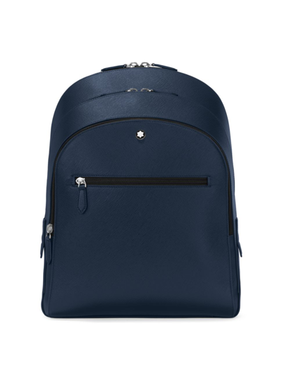 Montblanc Men's Sartorial Medium 3-compartment Saffiano Leather Backpack In Blue