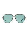 Dita Eyewear Men's Grand-emperik 61mm Navigator Sunglasses In Matte Black Antique Silver
