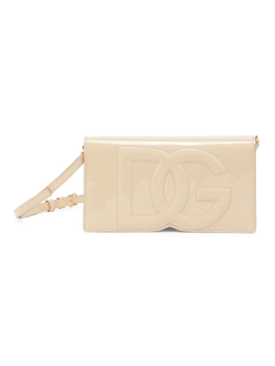 Dolce & Gabbana Women's Mini Dg Leather Flap Bag In Sand