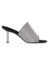 GIVENCHY WOMEN'S G CUBE MULES IN SATIN WITH STRASS