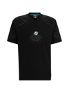 Hugo Boss Men's Boss X Nfl Oversize-fit T-shirt With Collaborative Branding In Dolphins Black