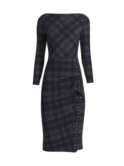 Chiara Boni La Petite Robe Women's Adlia Plaid Body-con Midi-dress In Winter Boucle