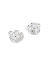 ADRIANA ORSINI WOMEN'S BASEL RHODIUM-PLATED & CUBIC ZIRCONIA CLUSTER STUD EARRINGS