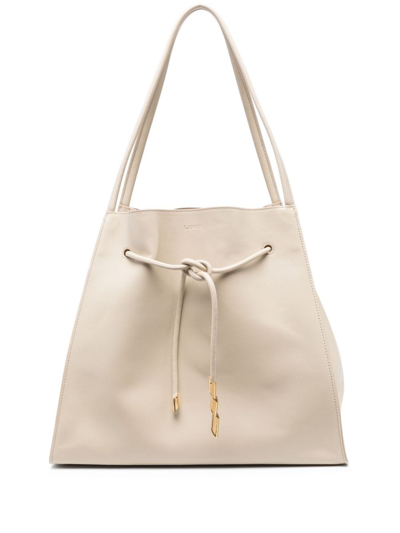 Lanvin Rope-detail Tote Bag In Neutrals