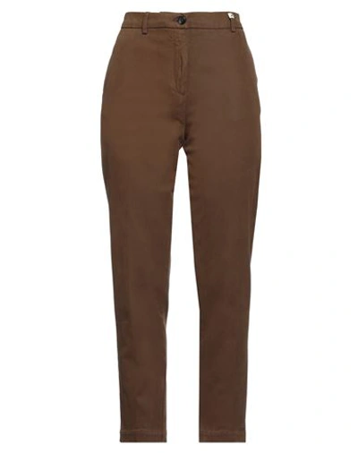 Myths Woman Pants Brown Size 8 Modal, Cotton, Elastane In Brown