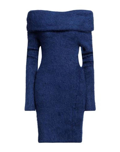 Isabel Marant Woman Midi Dress Blue Size 8 Mohair Wool, Polyamide, Viscose, Polyester, Elastane