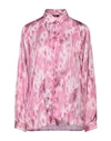 Cavalli Class Woman Shirt Pink Size L Viscose In Pink