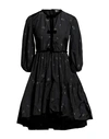 Red Valentino Woman Mini Dress Black Size 6 Polyester, Cotton In Black