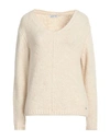 Happy25 Woman Sweater Beige Size 2 Acrylic, Polyester, Wool, Viscose, Alpaca Wool