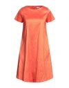 Rossopuro Woman Mini Dress Orange Size Xl Polyester, Nylon, Elastane