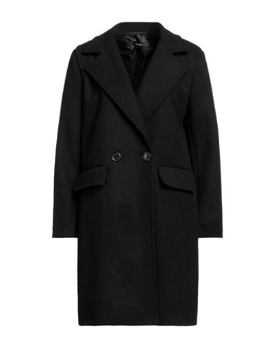 Vanessa Scott Woman Coat Black Size Onesize Polyester, Viscose, Elastane