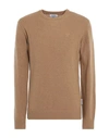 Berna Man Sweater Camel Size Xl Wool, Nylon In Beige