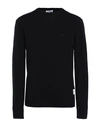 Berna Man Sweater Midnight Blue Size Xl Wool, Nylon In Black
