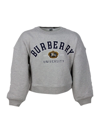 BURBERRY CREWNECK SWEATSHIRT IN COTTON JERSEY WITH LOGO PRINT AND UNIVERSITY WRITING ON THE FRONT