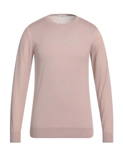 Paolo Pecora Man Sweater Pastel Pink Size Xl Wool In Pink