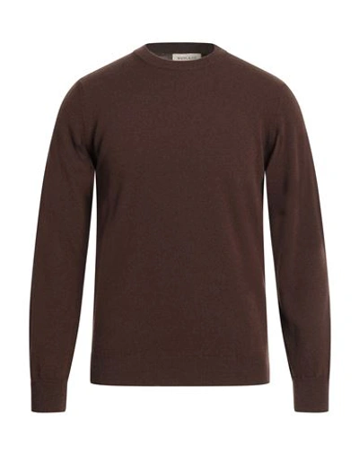 Wool & Co Man Sweater Dark Brown Size M Wool, Cashmere