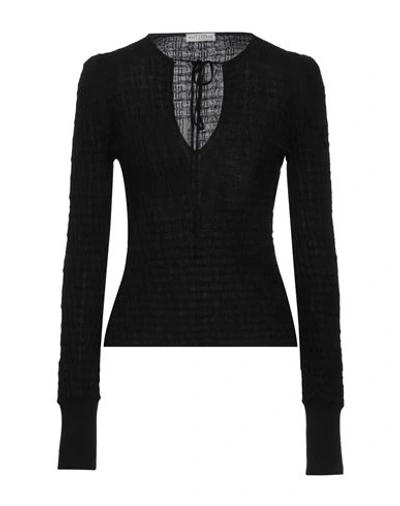 Ballantyne Woman Sweater Black Size 10 Wool In Black