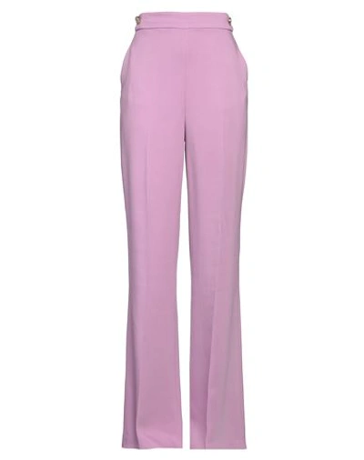 Pinko Woman Pants Light Purple Size 8 Viscose, Elastane