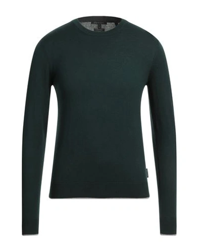 Armani Exchange Man Sweater Dark Green Size L Cotton, Cashmere, Elastane In Green