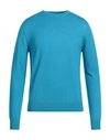 Aragona Man Sweater Azure Size 44 Wool In Blue
