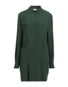 Semicouture Woman Mini Dress Dark Green Size 6 Acetate, Silk