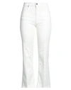 Pt Torino Woman Pants White Size 30 Cotton, Elastomultiester, Elastane In White