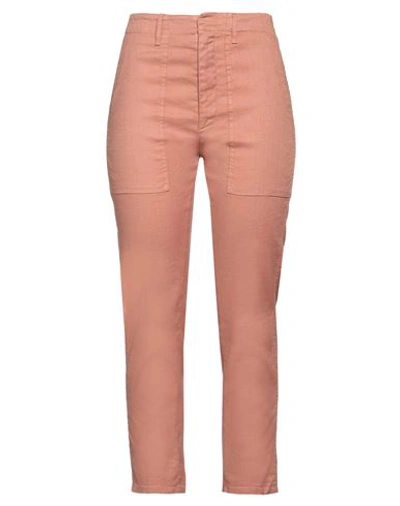DONDUP DONDUP WOMAN PANTS ANTIQUE ROSE SIZE 26 LINEN, COTTON, ELASTANE