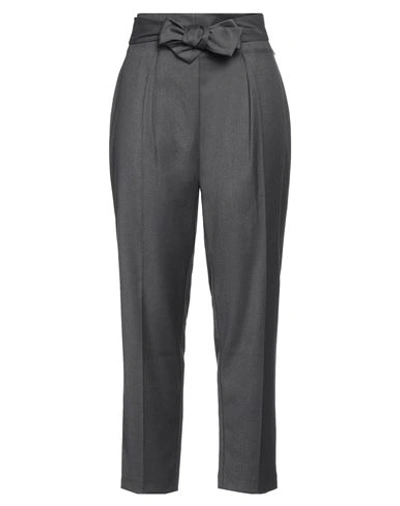 Mem.js Mem. Js Woman Pants Steel Grey Size 10 Polyester, Viscose, Elastane