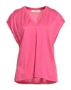 Jucca Woman Top Fuchsia Size M Cotton In Pink