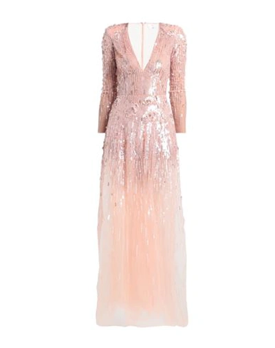 Elisabetta Franchi Woman Maxi Dress Light Pink Size 4 Polyamide, Glass, Viscose