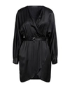 Icona By Kaos Woman Short Dress Black Size 8 Viscose