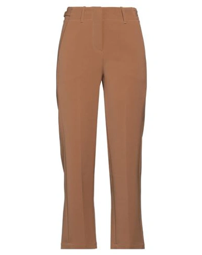 Alysi Woman Pants Camel Size 2 Polyester, Viscose, Elastane In Beige