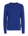Tommy Hilfiger Man Sweater Bright Blue Size Xl Cotton