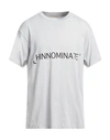 Hinnominate Man T-shirt Light Grey Size M Cotton, Elastane
