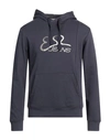 Yes Zee By Essenza Man Sweatshirt Navy Blue Size Xxl Cotton In Navy Blue