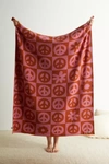 Calhoun & Co. Peace Please Knit Throw Blanket In Pink