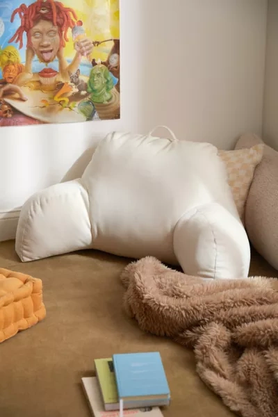 Urban Outfitters Cooper Velvet Boo Pillow In Ivory