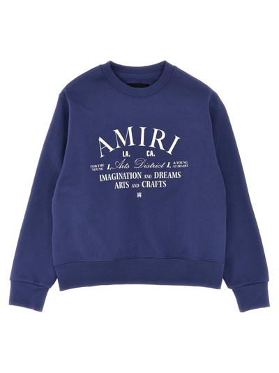 Amiri Kids' Arts District Logo-print Sweatshirt In Blau