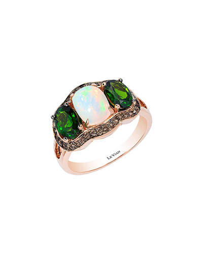 LE VIAN LE VIAN 14K ROSE GOLD 2.37 CT. TW. DIAMOND & GEMSTONE RING