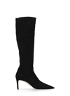 Stuart Weitzman Stuart Suede Stiletto Knee Boots In Black
