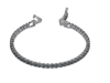 Swarovski Tennis Deluxe Round Cut Ruthenium Plated Bracelet In Dark / Ruthenium