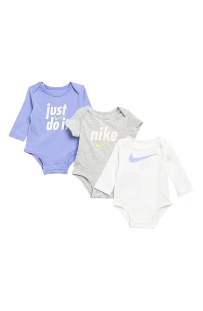 Nike Baby Bodysuit 3-pack In Purple