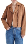 Bb Dakota By Steve Madden Not Your Baby Faux Suede Jacket In Nutmeg