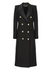 Elisabetta Franchi Double-breasted Coat In Black