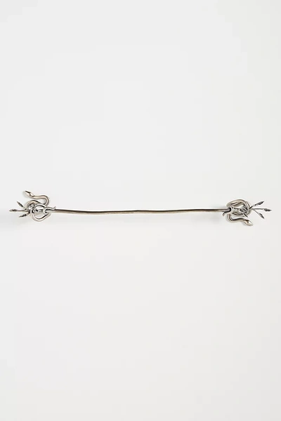 Anthropologie Serpentine Towel Bar In Silver